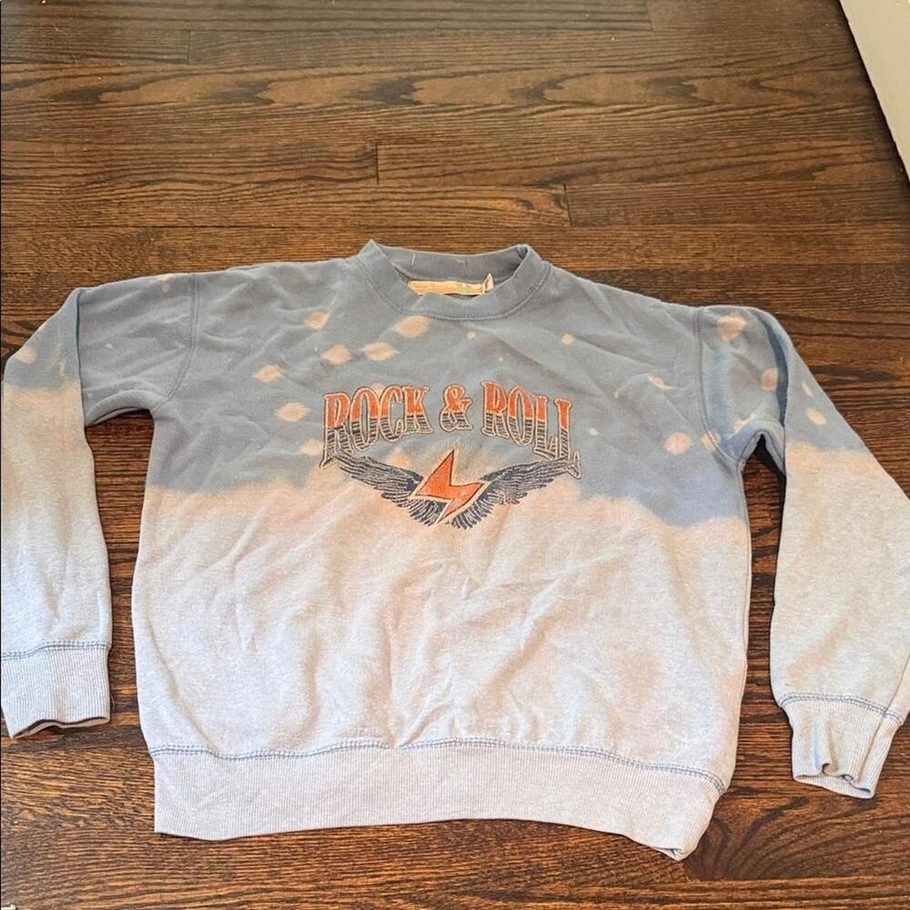 Vintage-havana Women's Blue and Orange Hoodie